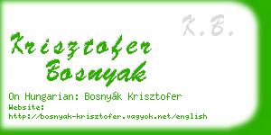 krisztofer bosnyak business card